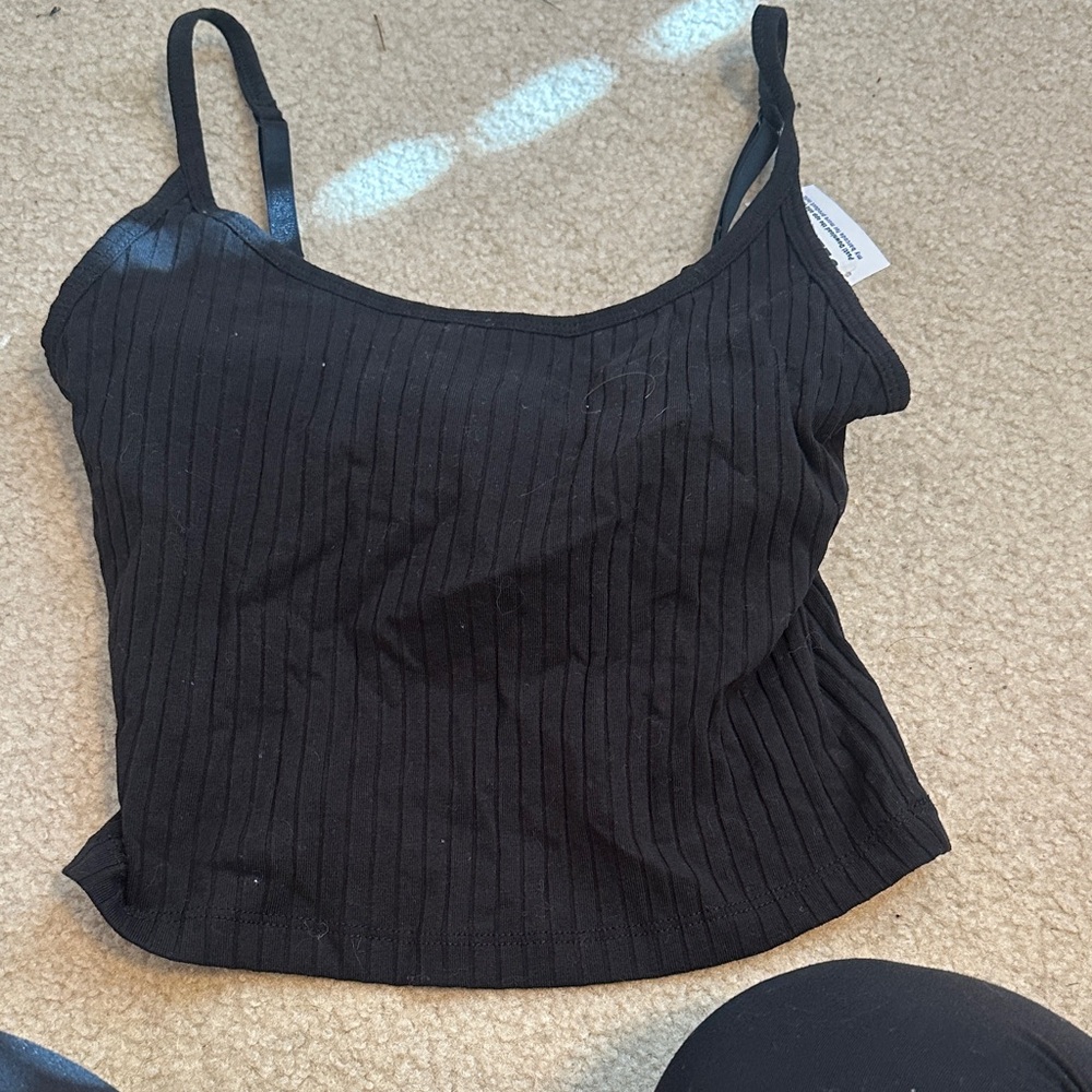 Old Navy Black Ribbed Camisole